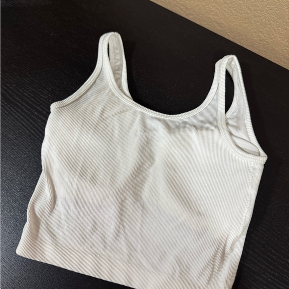 White Ribbed Tank Top - Picture 3 of 4